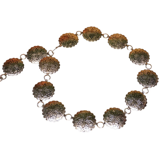 Vintage Indian Medallion Belt (Max 30")