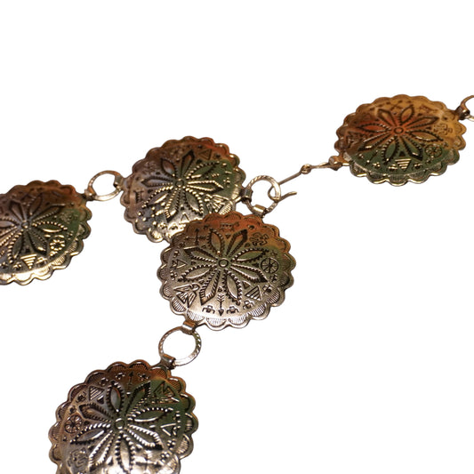 Vintage Indian Medallion Belt (Max 30")