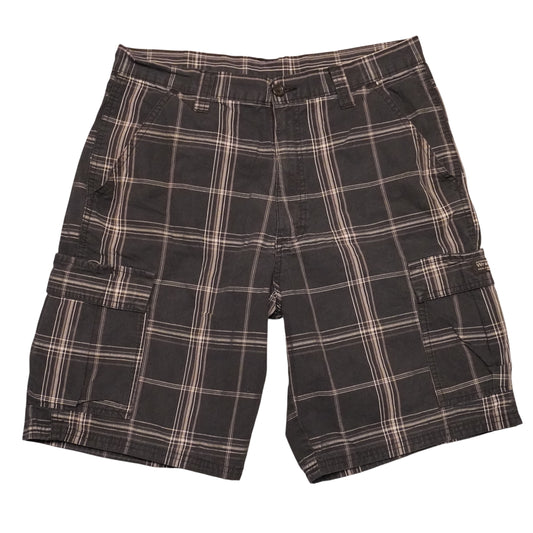 Y2K Wrangler Plaid Cargos (W33)