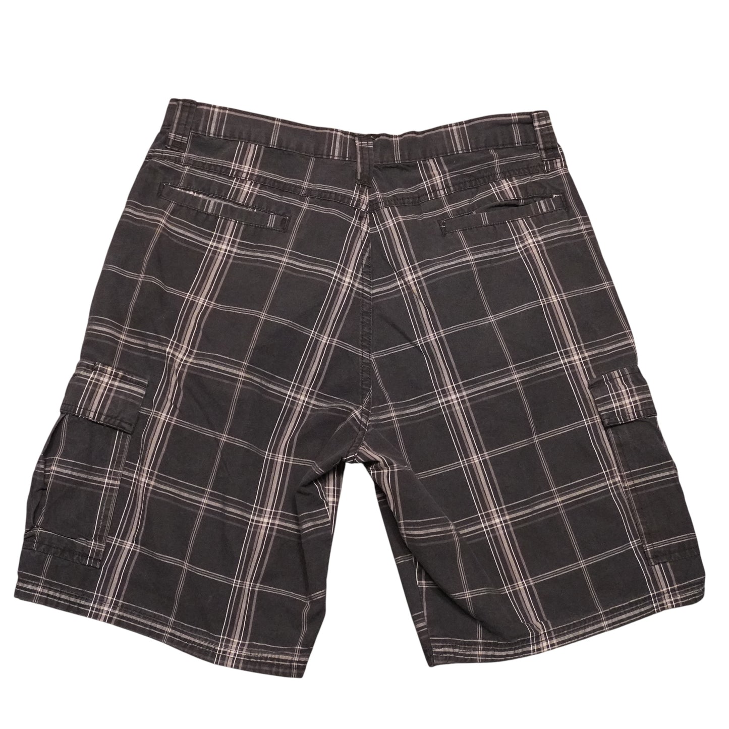 Y2K Wrangler Plaid Cargos (W33)