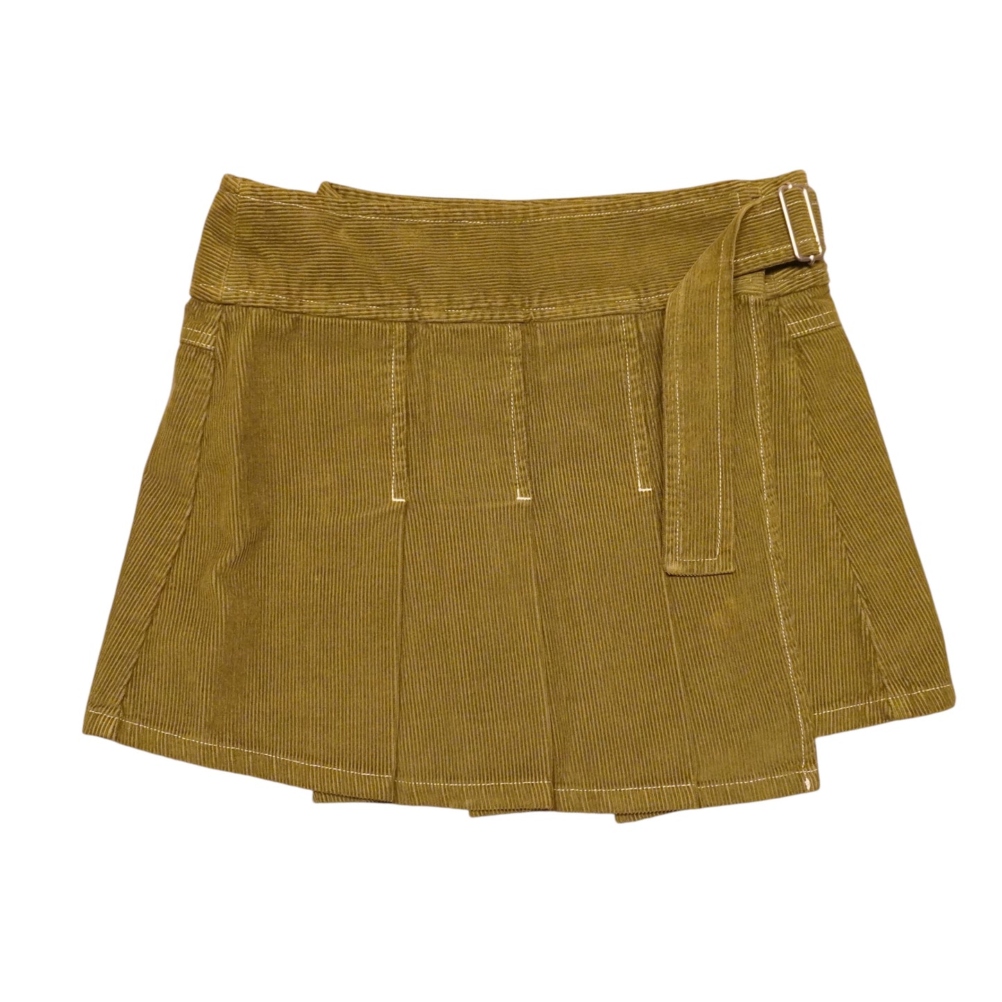 Green Corduroy Skirt (W28)