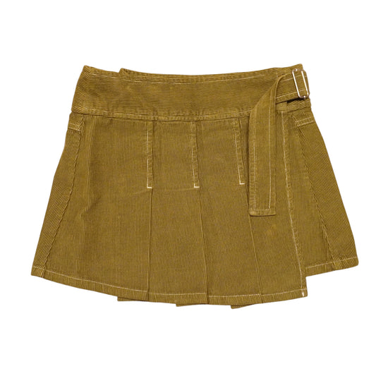 Green Corduroy Skirt (W28)