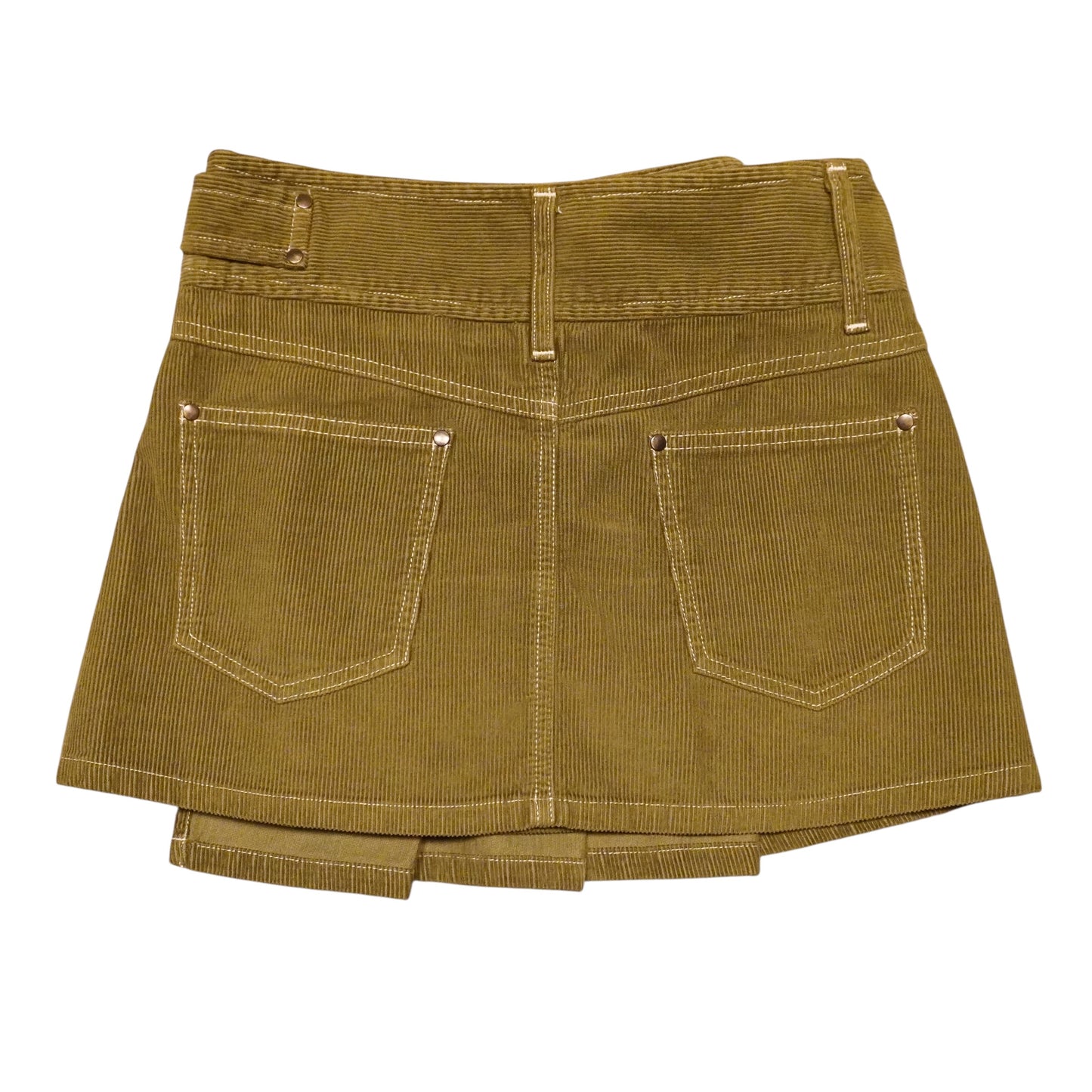 Green Corduroy Skirt (W28)