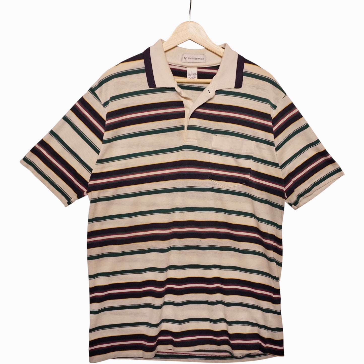 MunsingWear Stripe Pocket Polo (L)