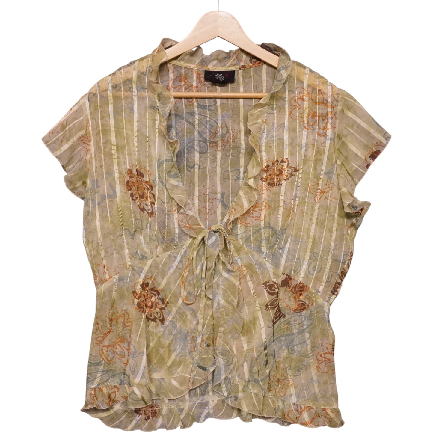 Floral Green Blouse (M)