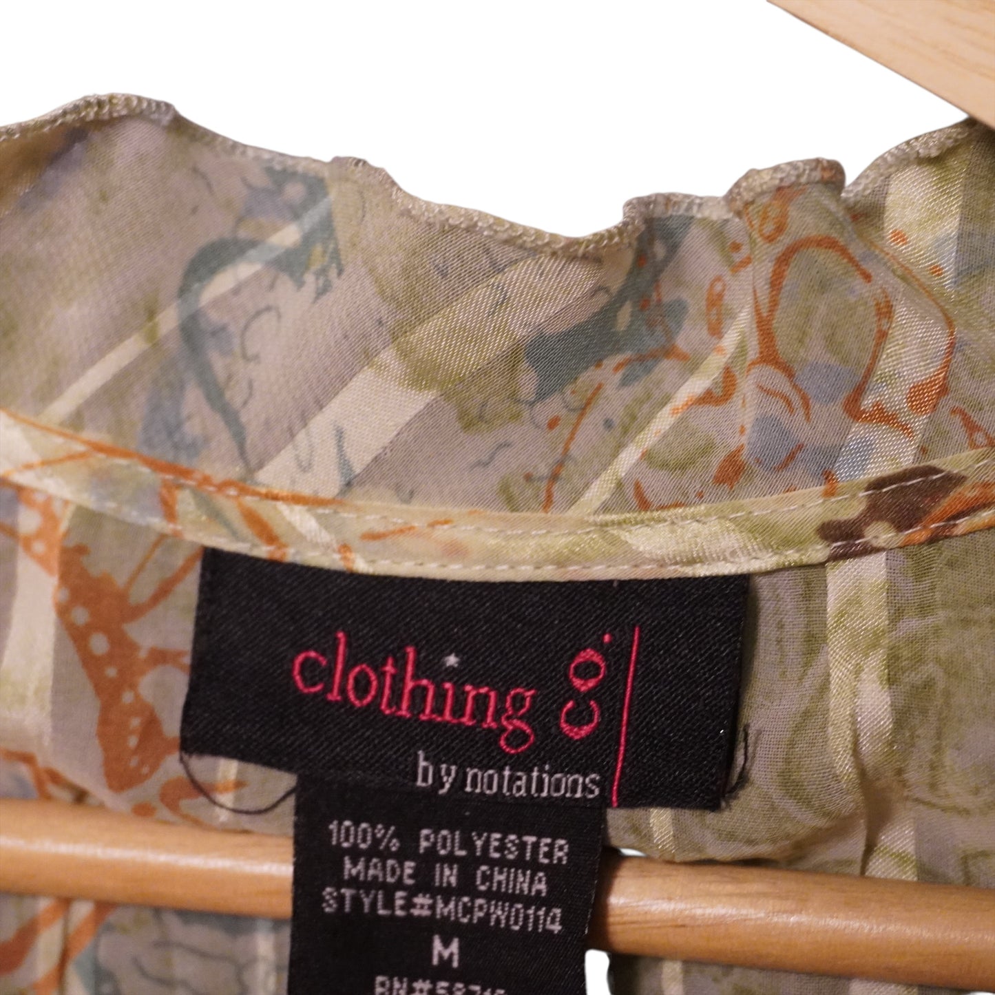 Floral Green Blouse (M)