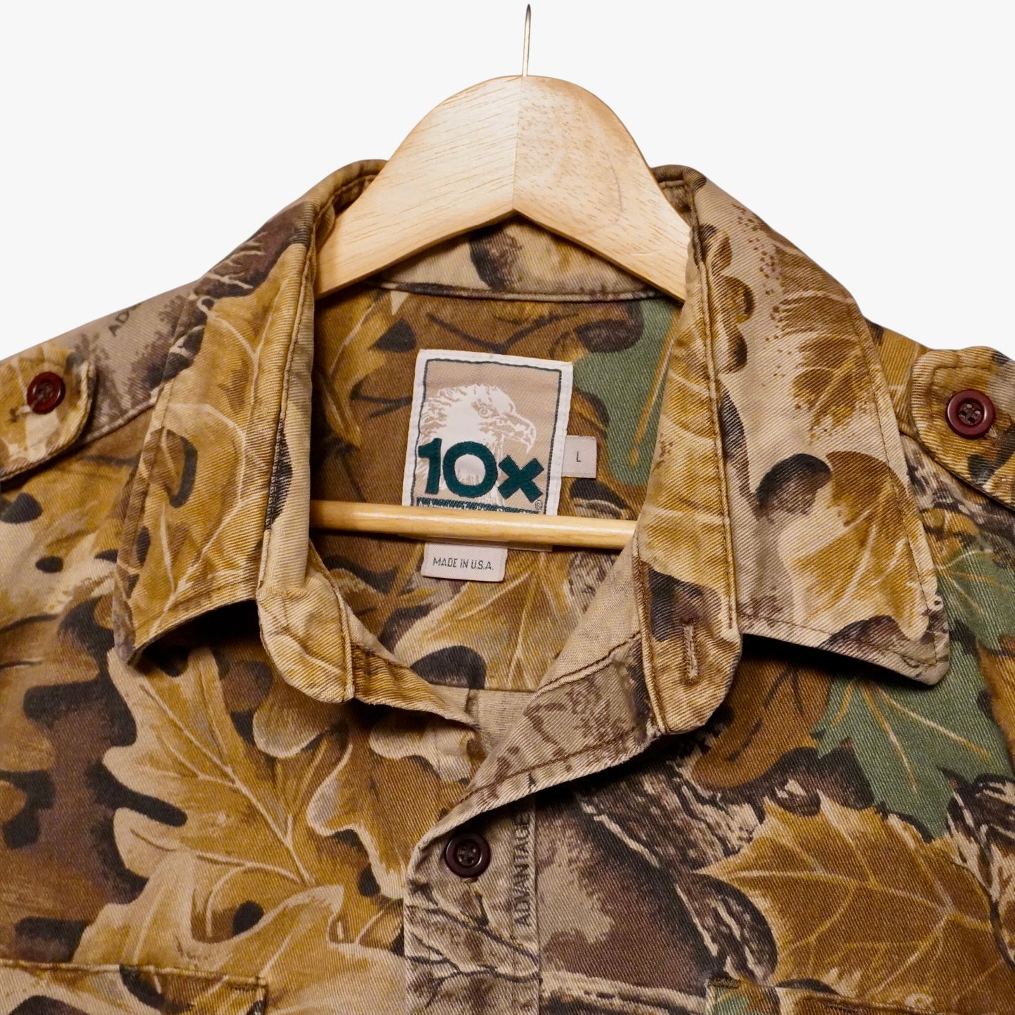 Vintage Camo Button Up (L)