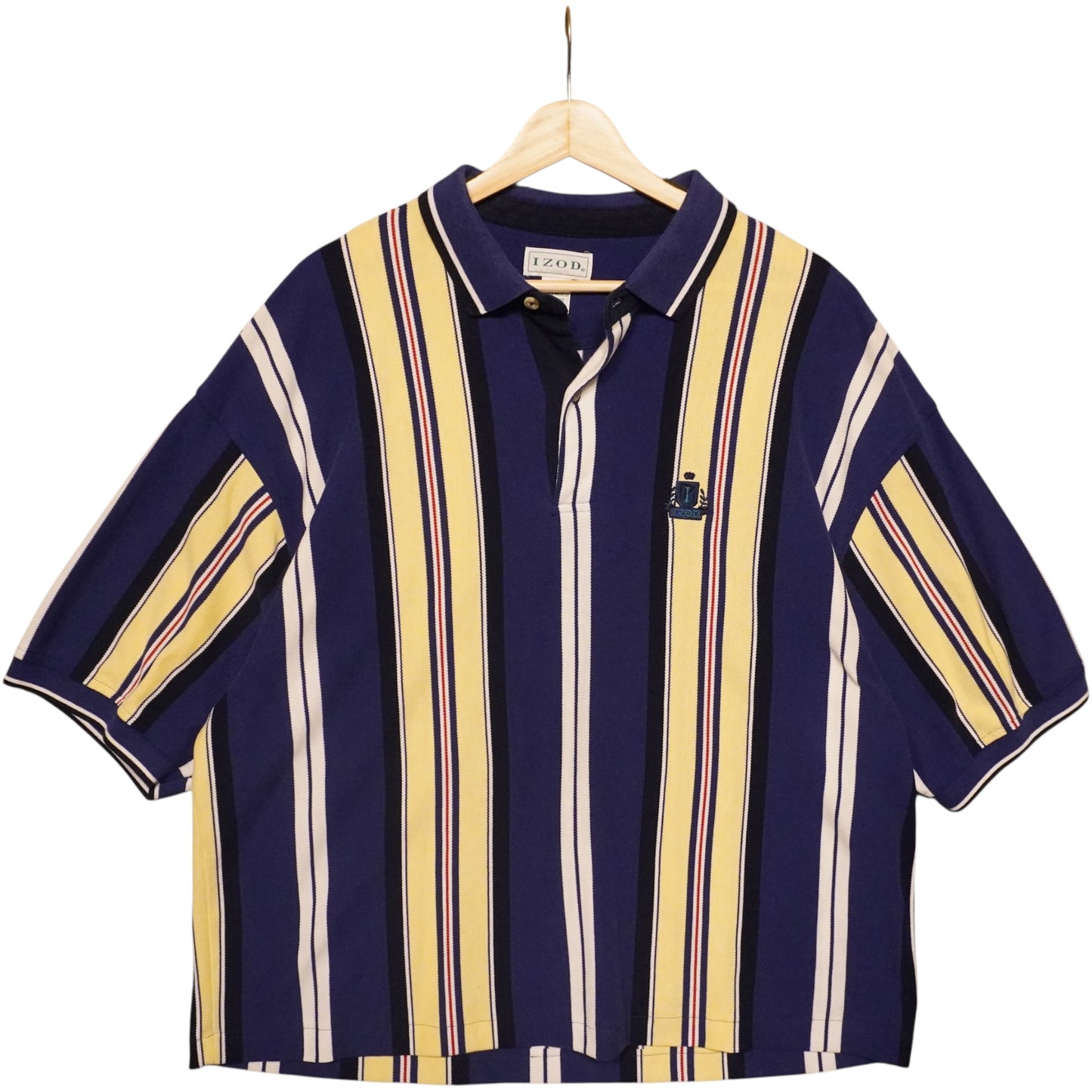 IZOD Navy on Stripe Boxy Polo (XL)