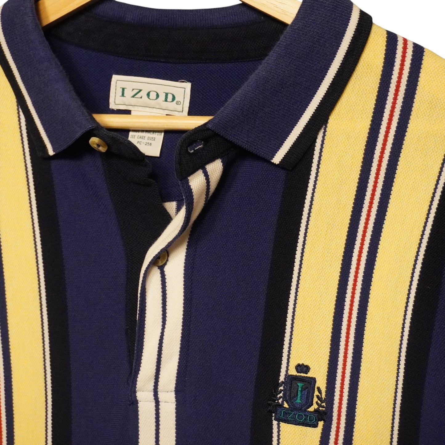 IZOD Navy on Stripe Boxy Polo (XL)