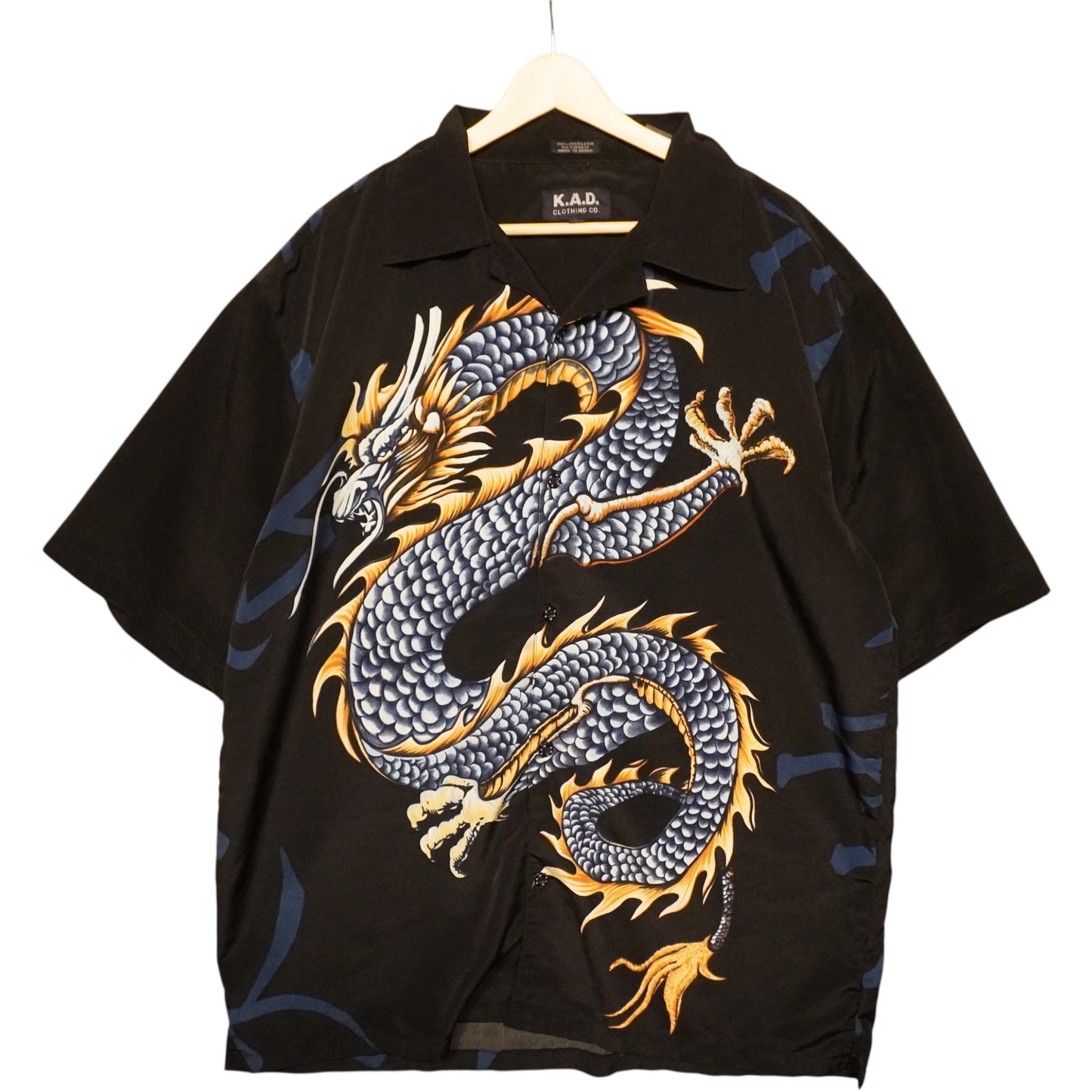 Dragon Black Button Down (L)