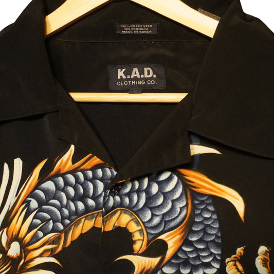 Dragon Black Button Down (L)