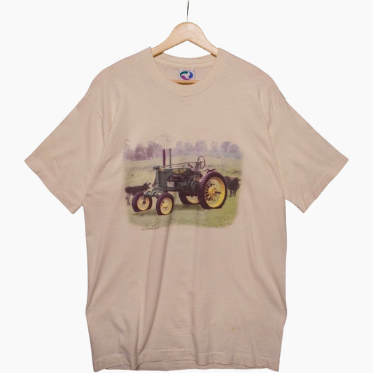 90s Liquid Blue John Deere Tee (L)