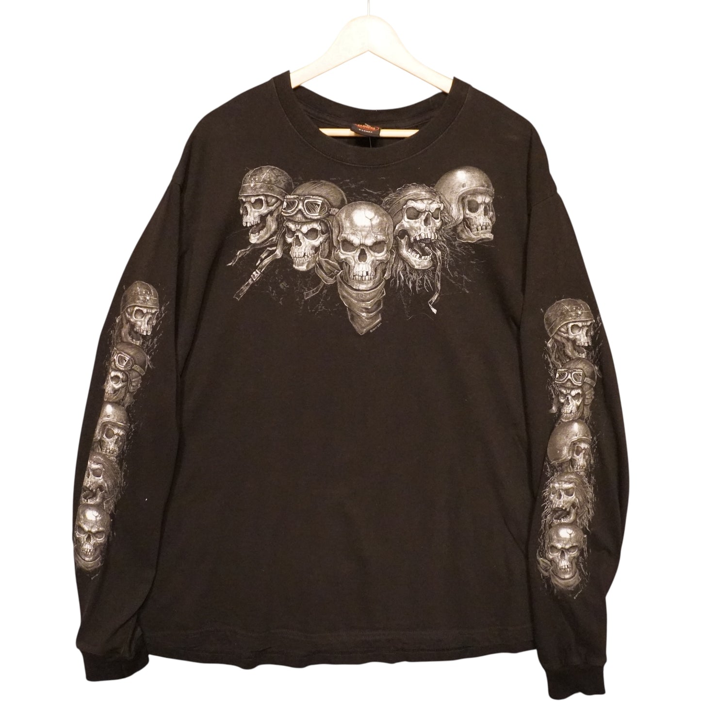 Biker Skull Long-Sleeve Tee (XL)