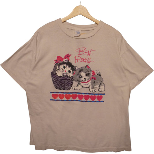 Vintage Best Friends Kitten Tee (L/Boxy XL)