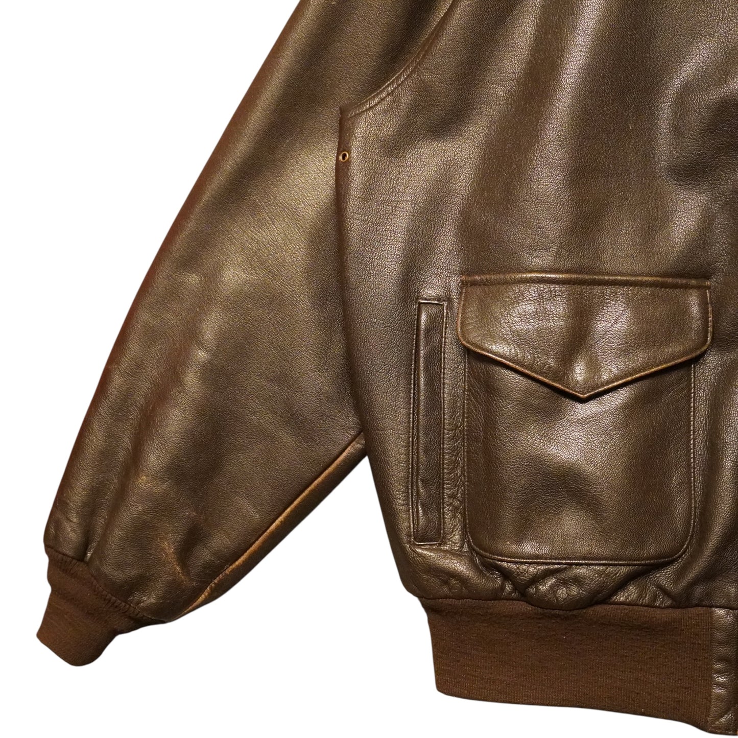 VTG U.S. Wings Leather Bomber Jacket (XL)