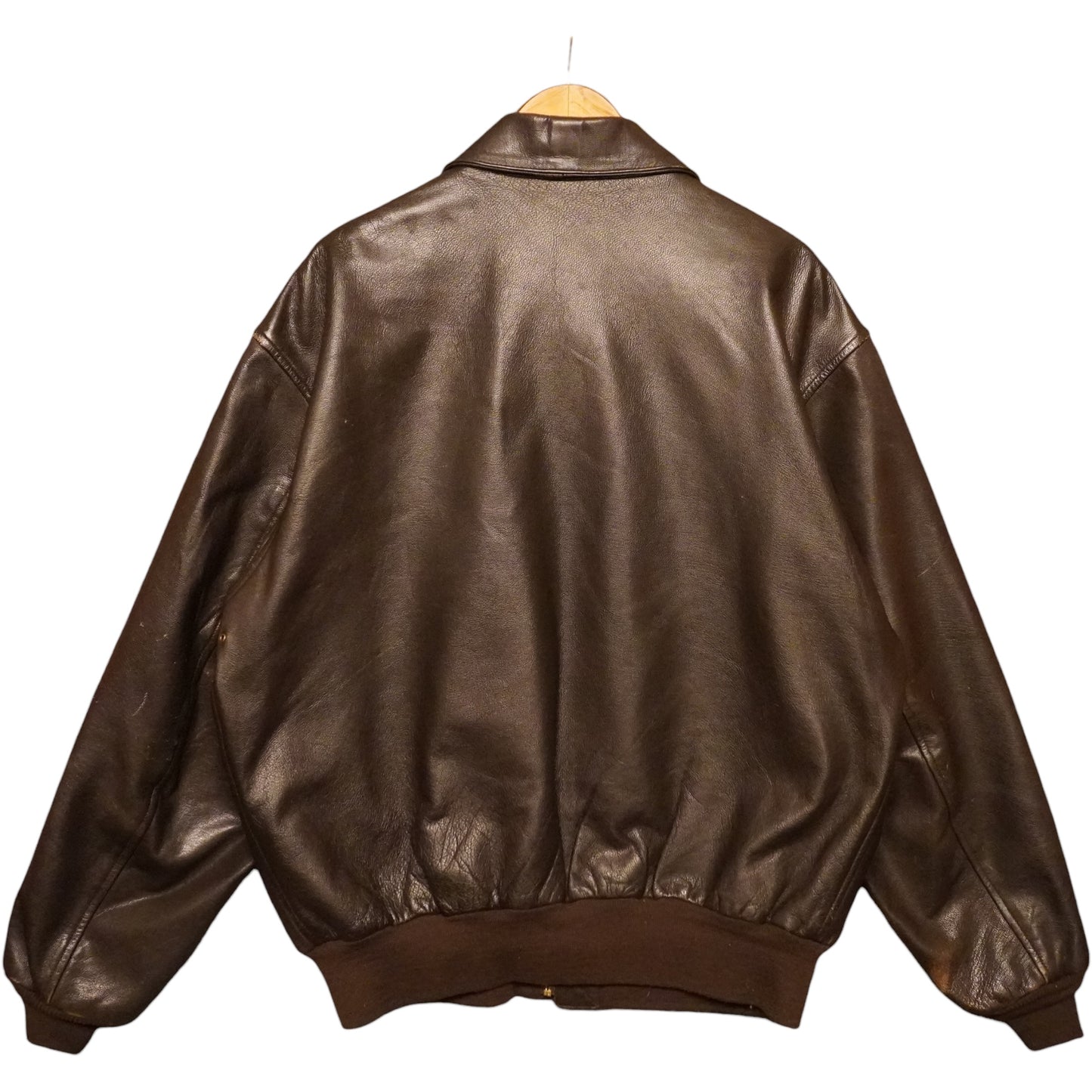 VTG U.S. Wings Leather Bomber Jacket (XL)