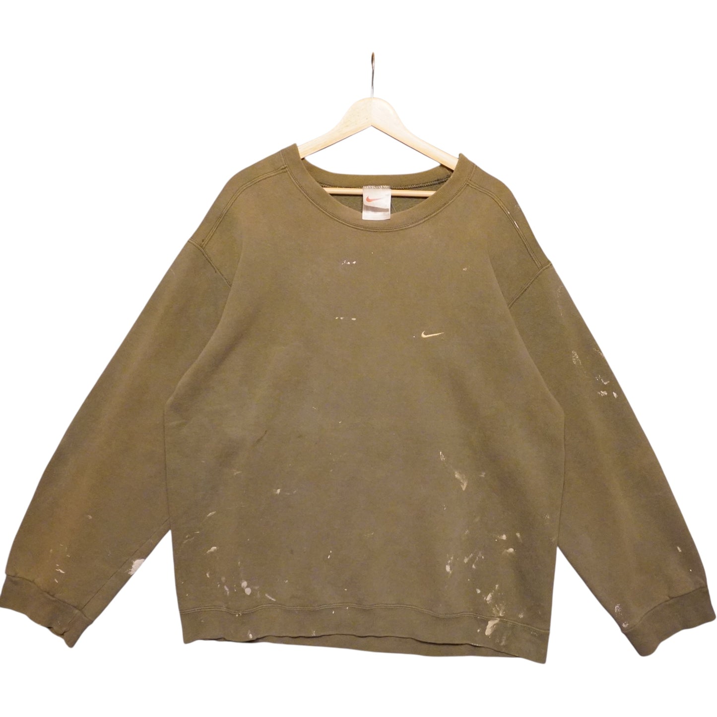 Distressed 90s Forest Green Nike Crewneck (L)