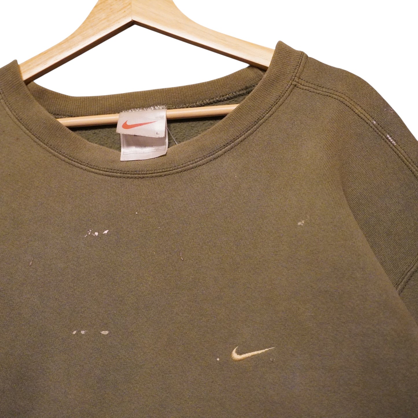 Distressed 90s Forest Green Nike Crewneck (L)