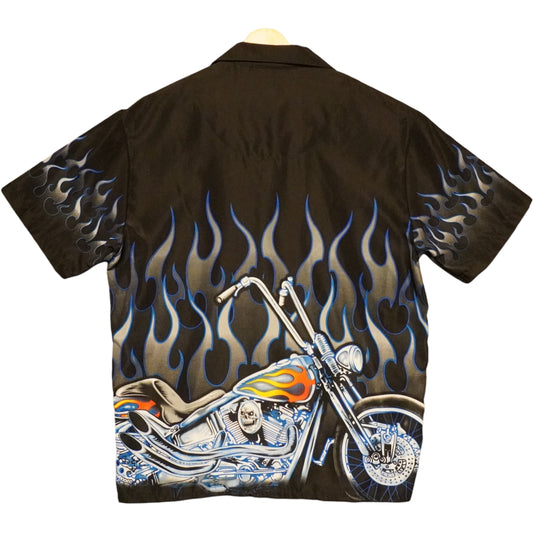 Y2K Saphire Motorcycle Button Up (M)