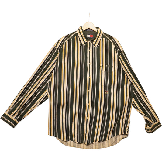 Tommy Stripped Button Up (M)
