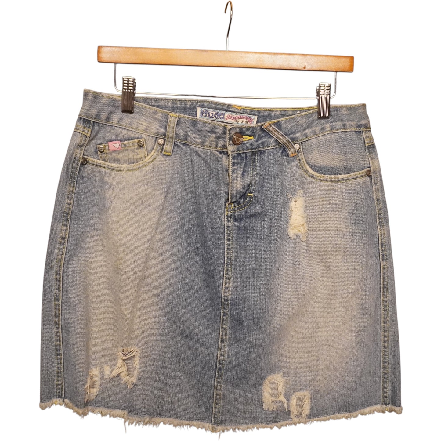 Y2K Mudd Distressed Skirt (30)