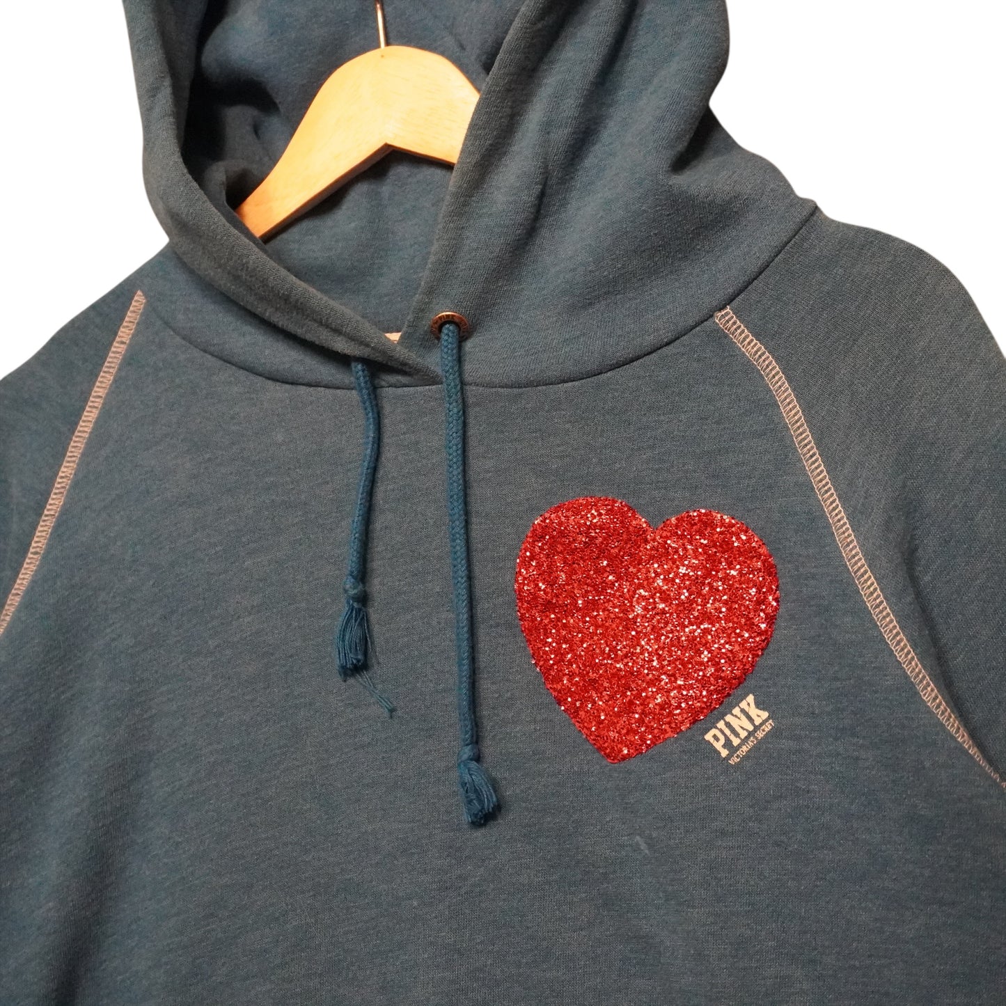 PINK Heart Hoodie (M)