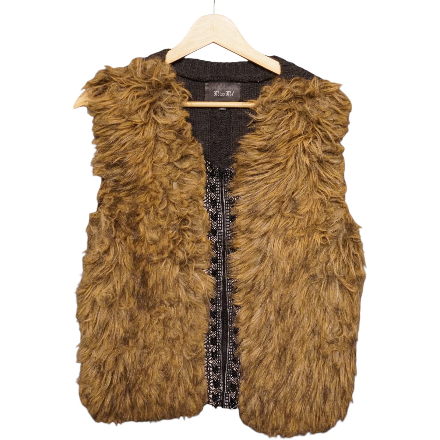 Y2K Miss Me Furry Vest (L)