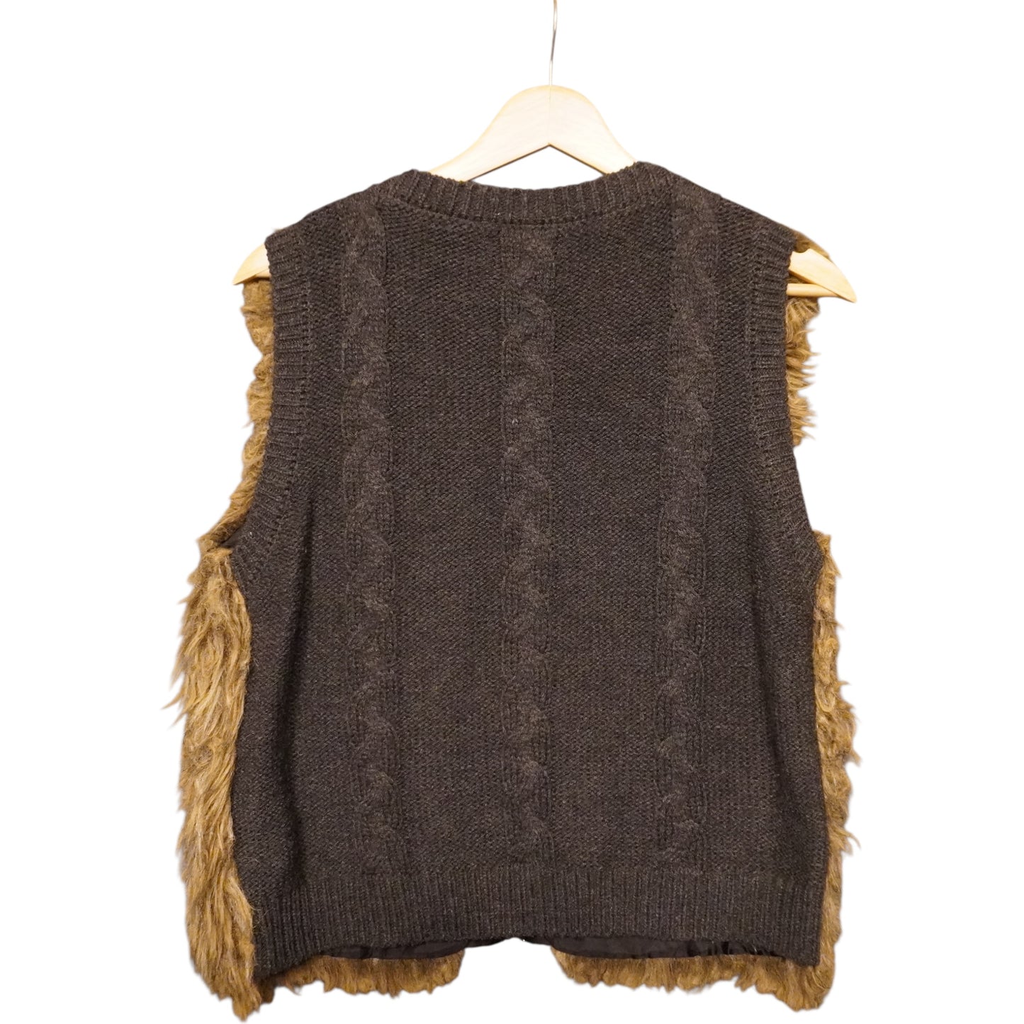 Y2K Miss Me Furry Vest (L)