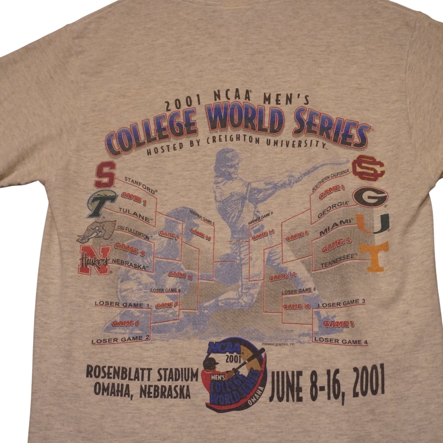 2001 NCAA College World Tee (S)