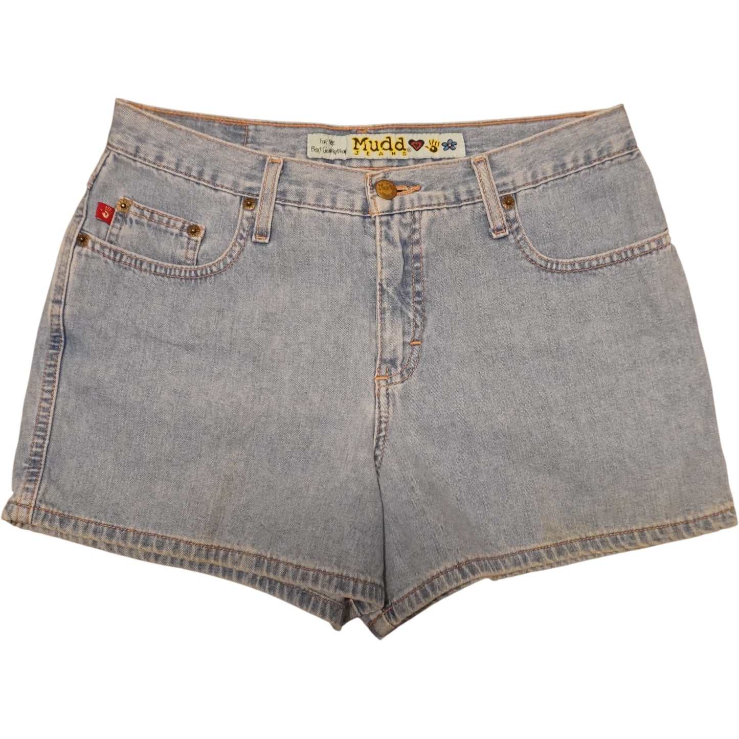 Mudd Light Wash Jean Shorts (30)