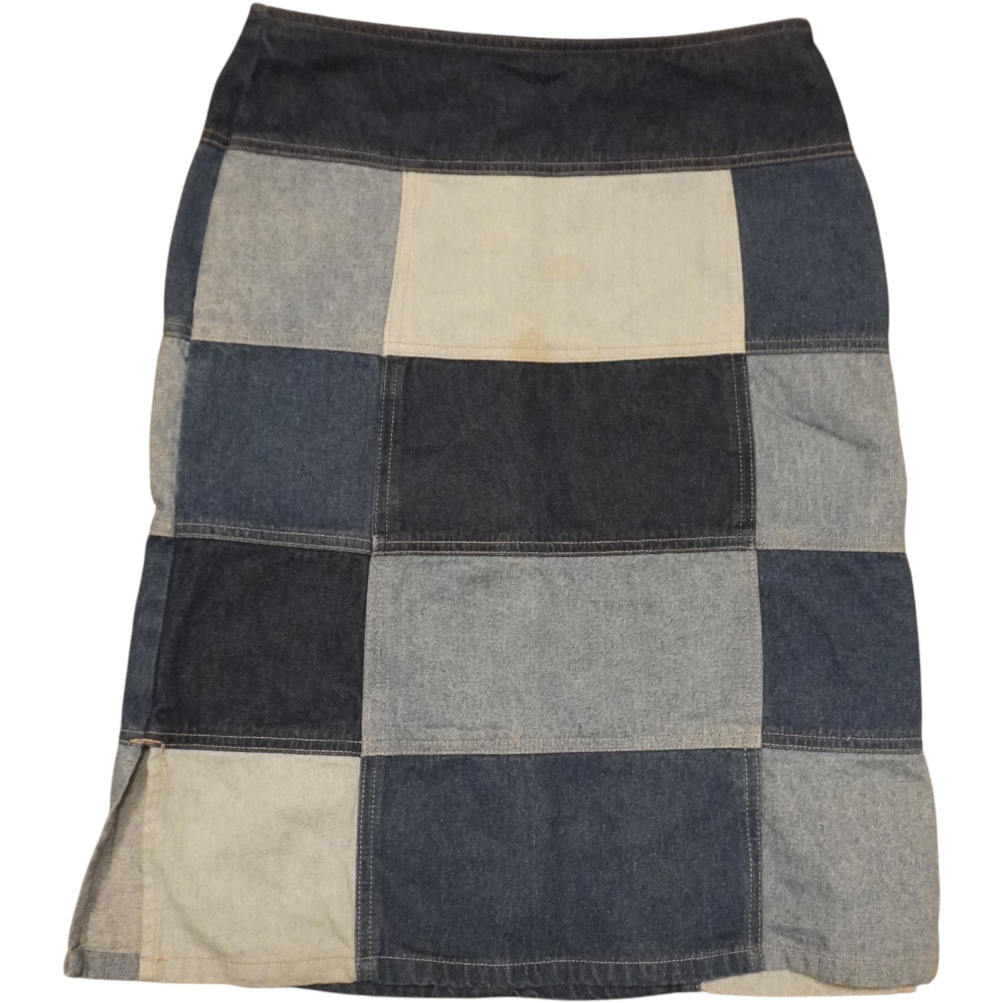 Sunshine Patchwork Denim Skirt (28)