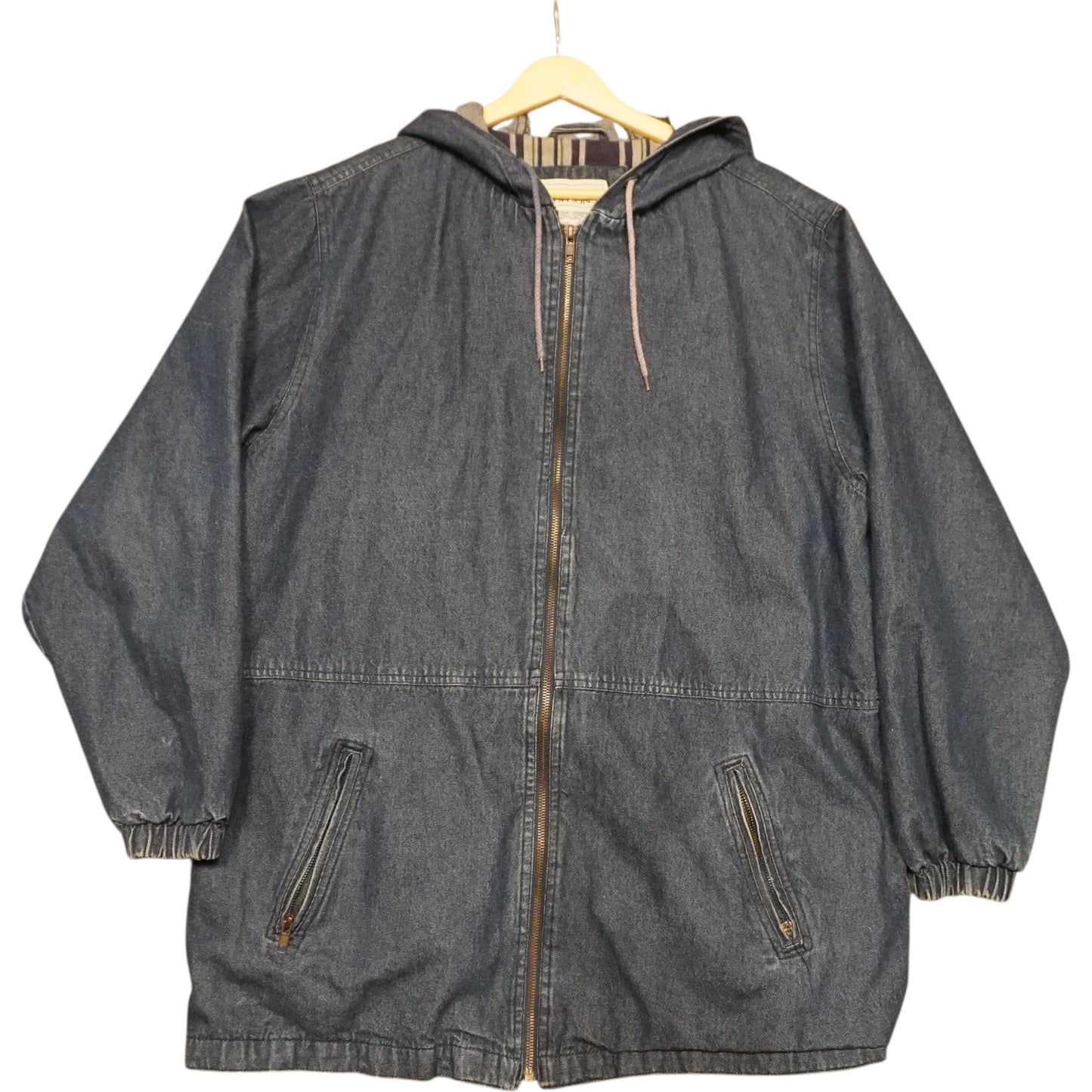 VTG Denim Down  Hoodie (L)