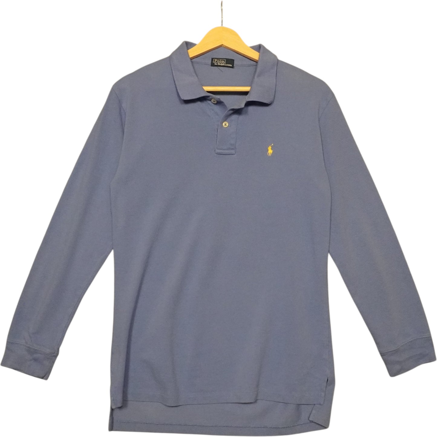 Yellow on Blue Polo Longsleeve (M)