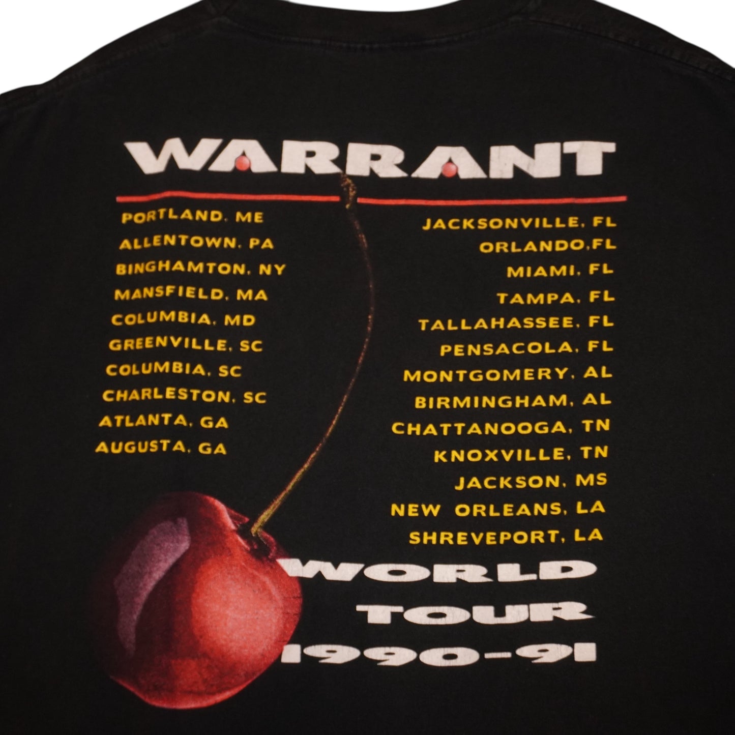1990 Warrant Cherry Pie Tour Tee (XL)