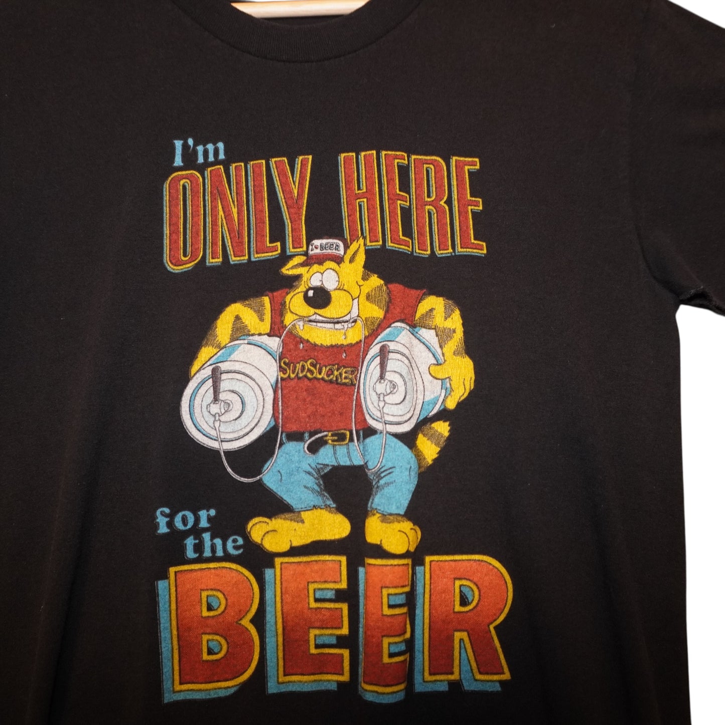 80s Only Here For The Beer Tee (L)