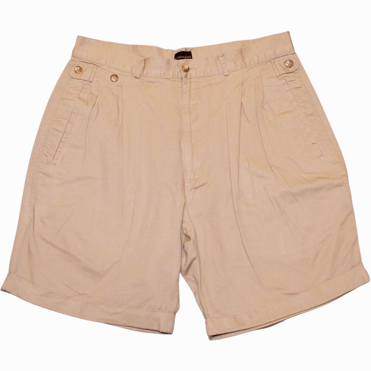 VTG Structure Pleated Shorts (W34)