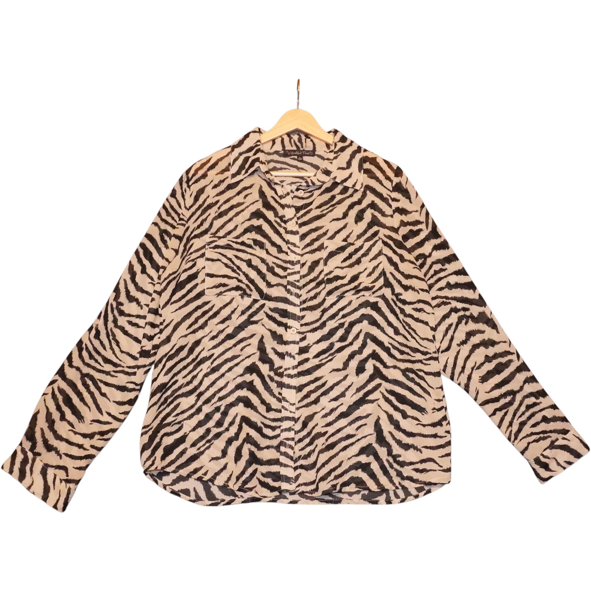 Y2K Zebra Shirt (L)