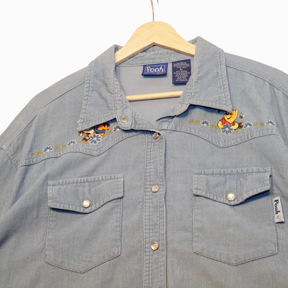 90s POOH Denim Shirt (XL)