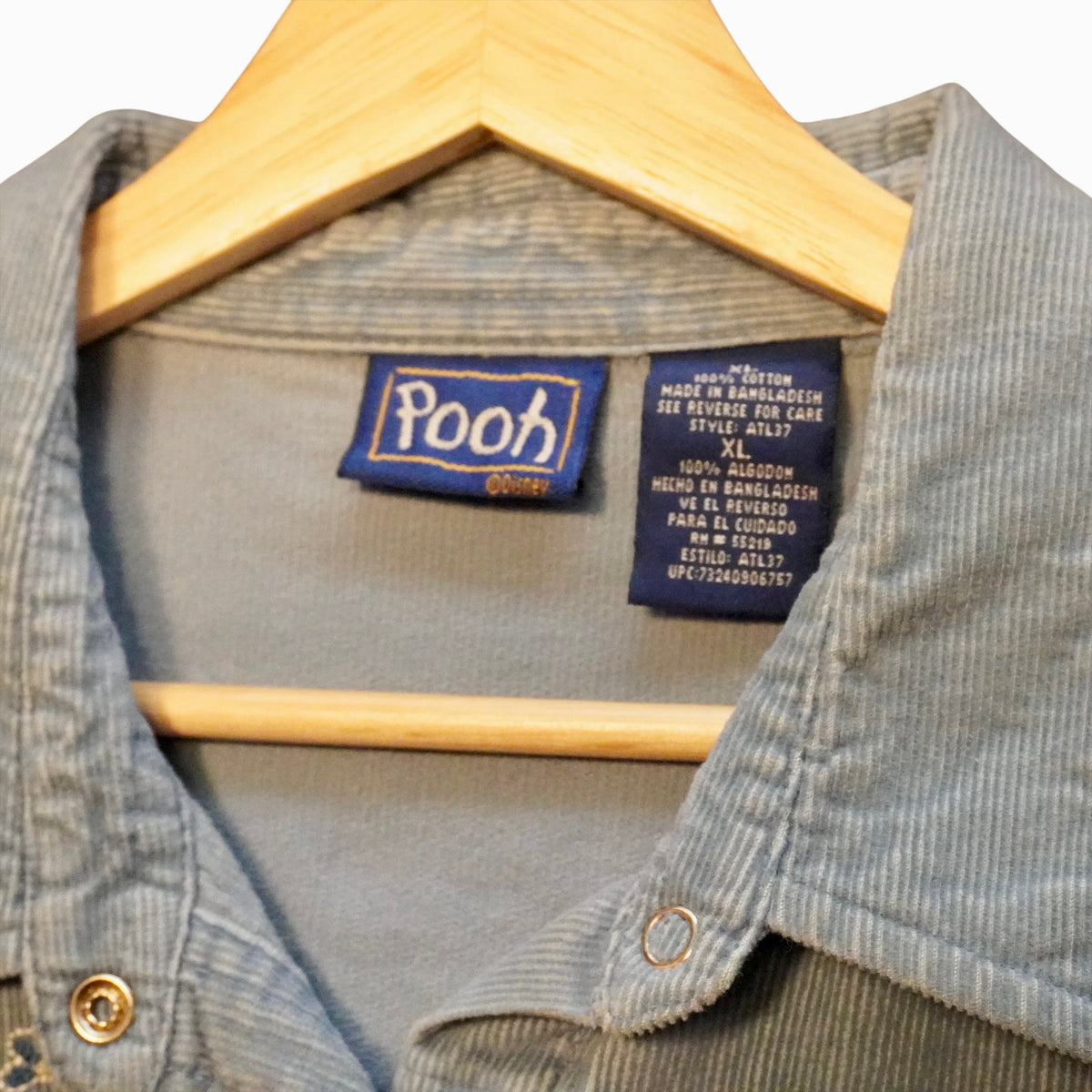 90s POOH Denim Shirt (XL)