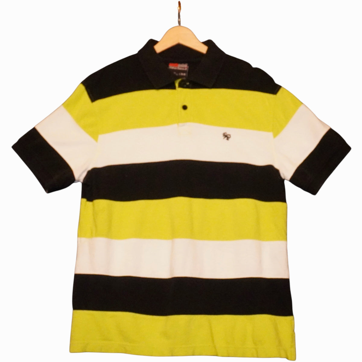 South Pole Black on Stripe Polo (L)