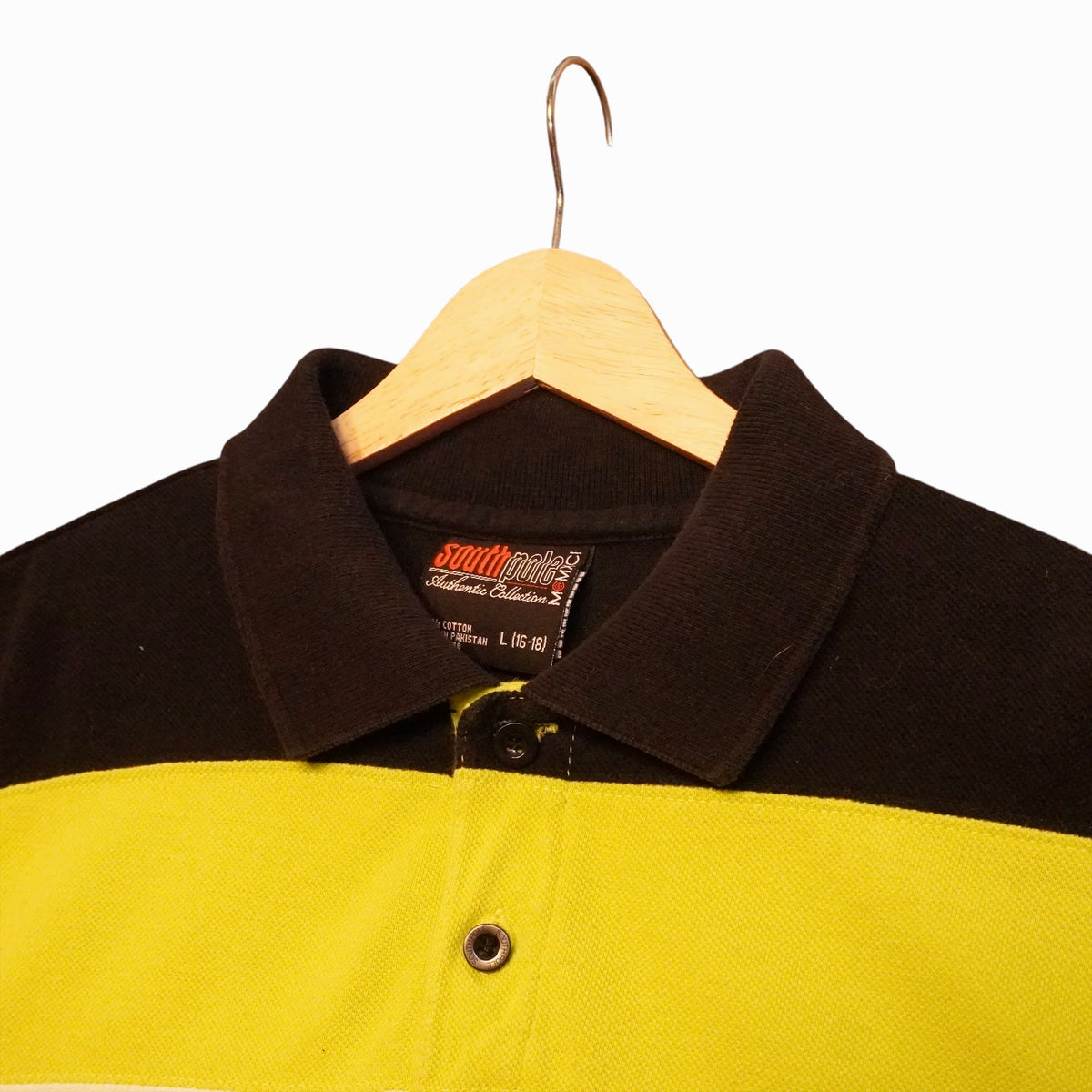 South Pole Black on Stripe Polo (L)