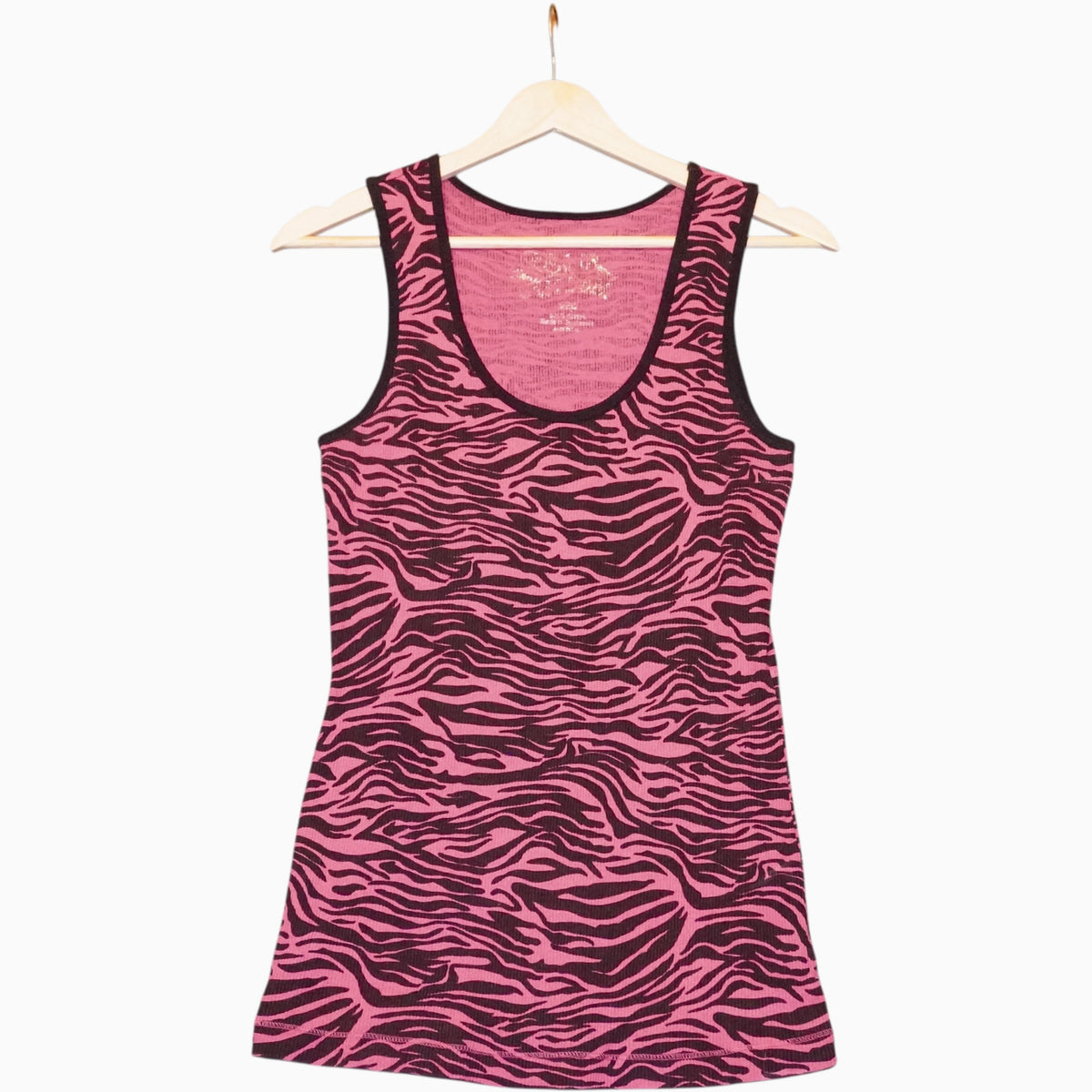 Y2K Pink Zebra Tank (XL)
