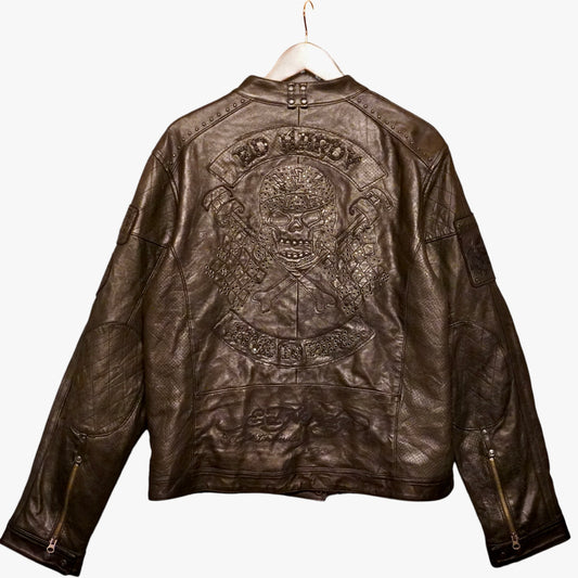 Vintage Ed Hardy Leather Jacket (L)