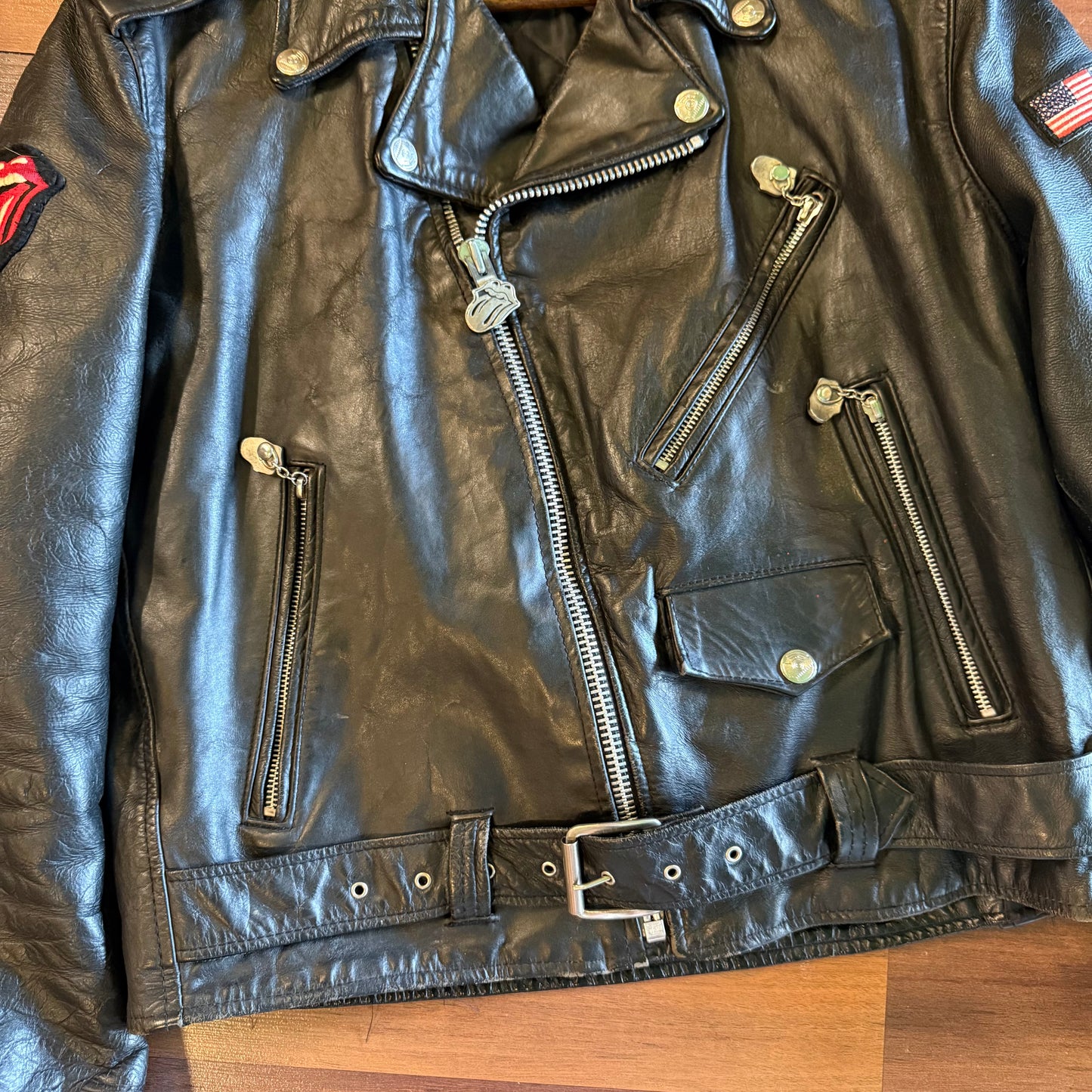 1989 Rolling Stones Leather Jacket (L)