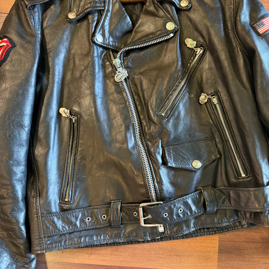 1989 Rolling Stones Leather Jacket (L)