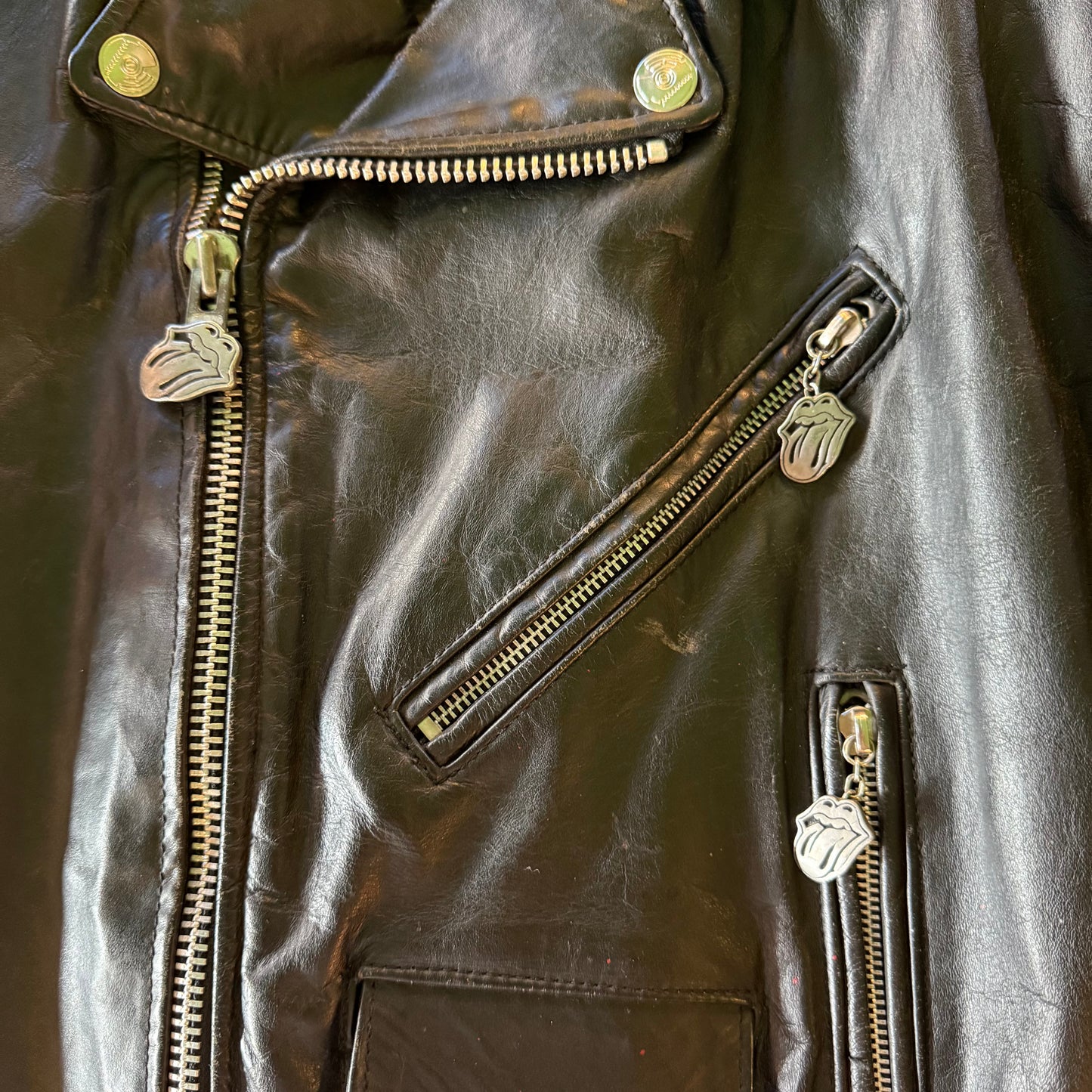 1989 Rolling Stones Leather Jacket (L)