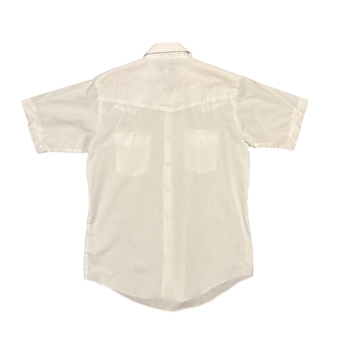 Plains White Pearl Snap Shirt (M)