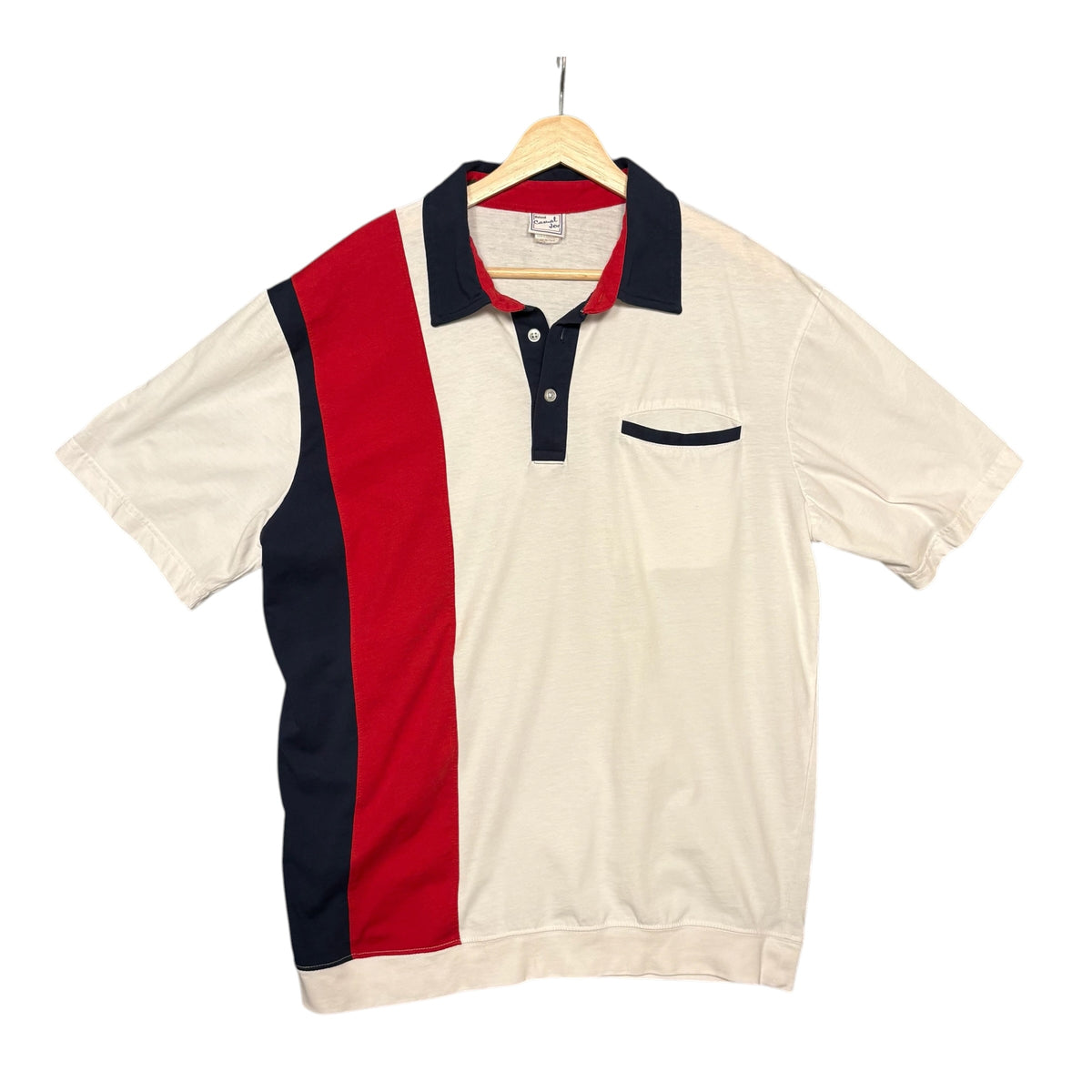Camel Joe Striped Pocket Polo (L)