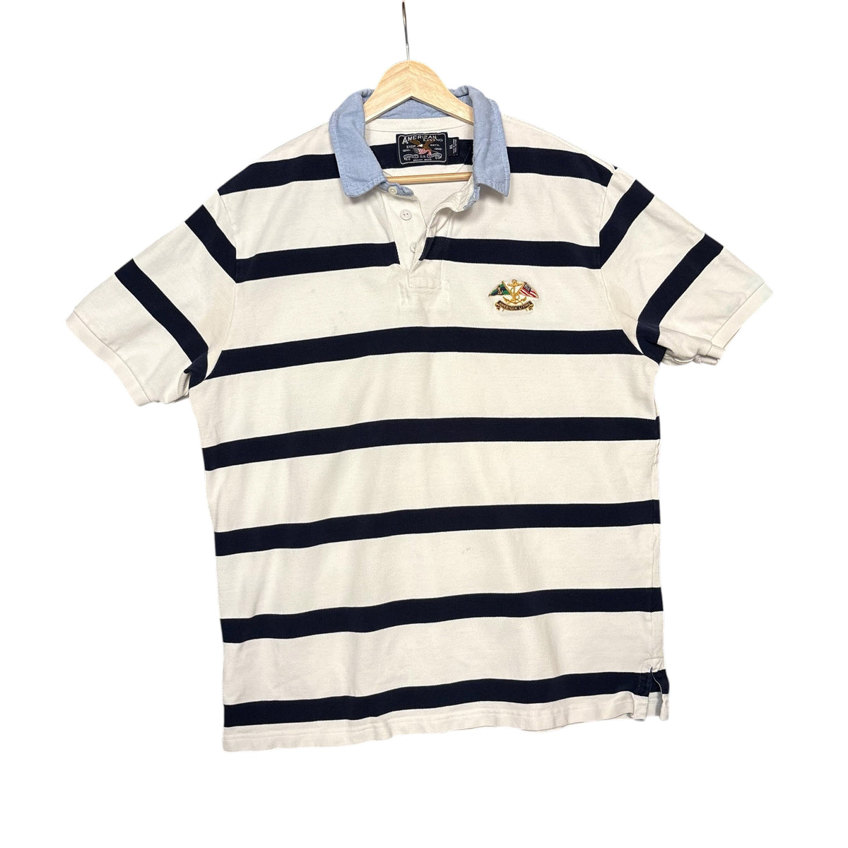 American Living Striped Polo (XL)