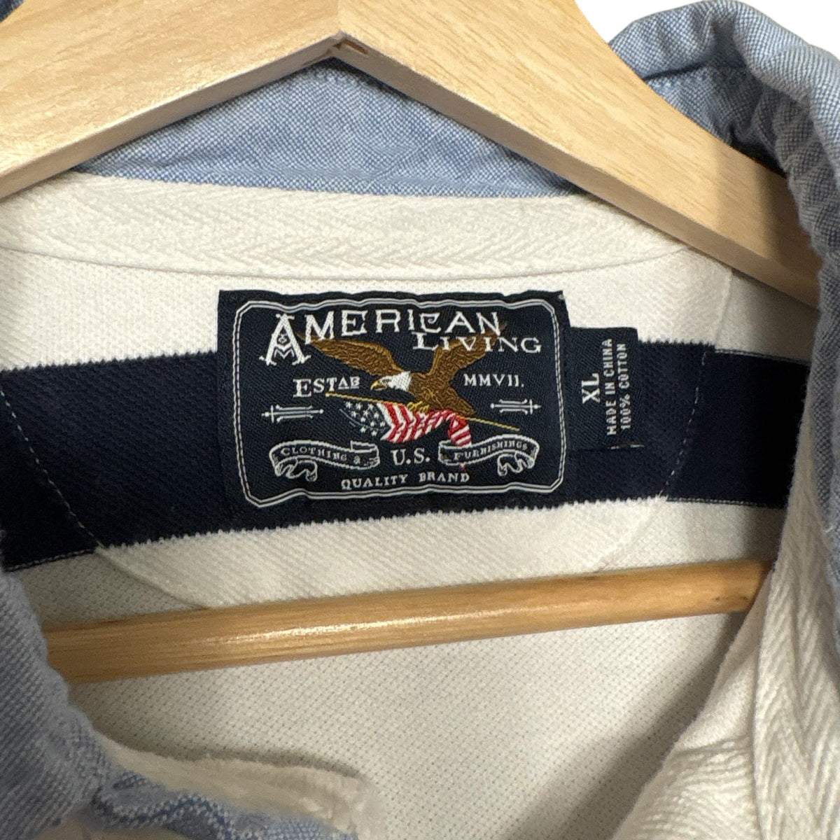 American Living Striped Polo (XL)